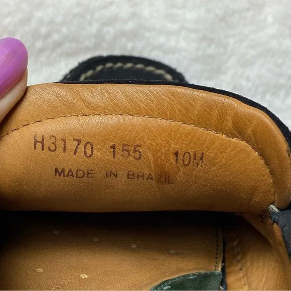 H.S. Trask &amp; Co Black Suede and Leather Vibram Driving Shoes Size 10M