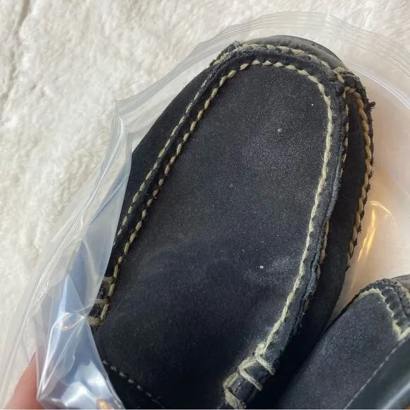 H.S. Trask &amp; Co Black Suede and Leather Vibram Driving Shoes Size 10M