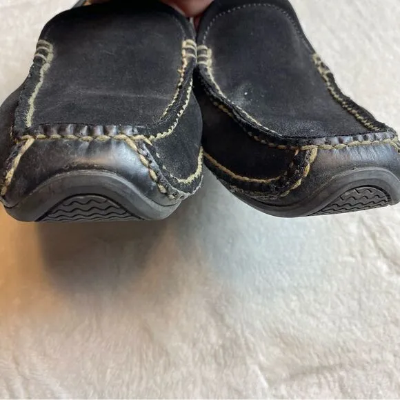 H.S. Trask &amp; Co Black Suede and Leather Vibram Driving Shoes Size 10M