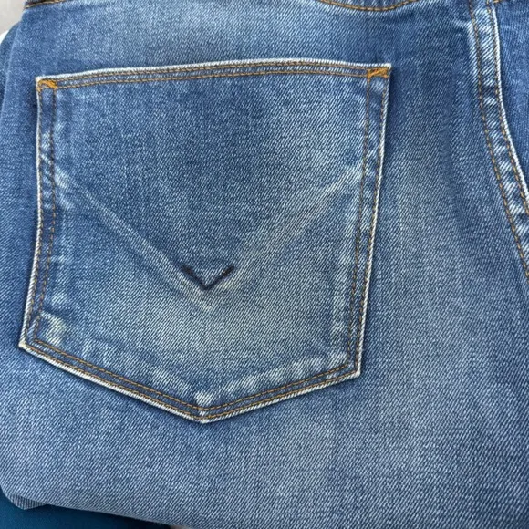 Hudson Zoeey Straight Crop Jeans High Rise Medium Wash Denim Size 32