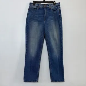 Hudson Zoeey Straight Crop Jeans High Rise Medium Wash Denim Size 32