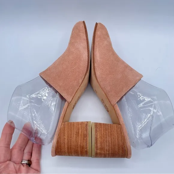 Huma Blanco Suede Heeled Mules 40 Rose/Pink