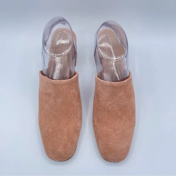 Huma Blanco Suede Heeled Mules 40 Rose/Pink