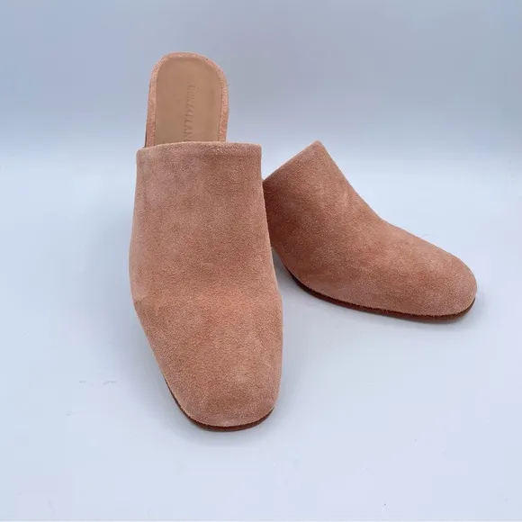 Huma Blanco Suede Heeled Mules 40 Rose/Pink