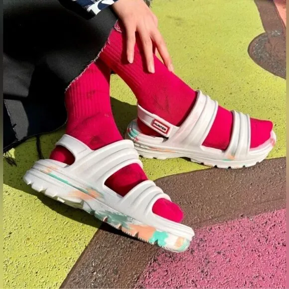 Hunter Bloom Algae Marble Sandal Women's