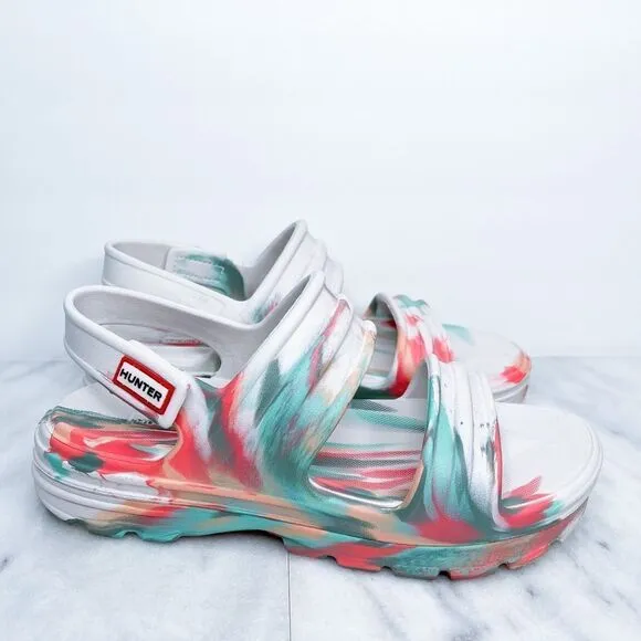Hunter Bloom Algae Marble Sandal Women's