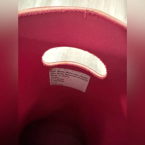 Hunter For Target Girls Hot Pink Speckled Rubber Rain Boots SIZE 1
