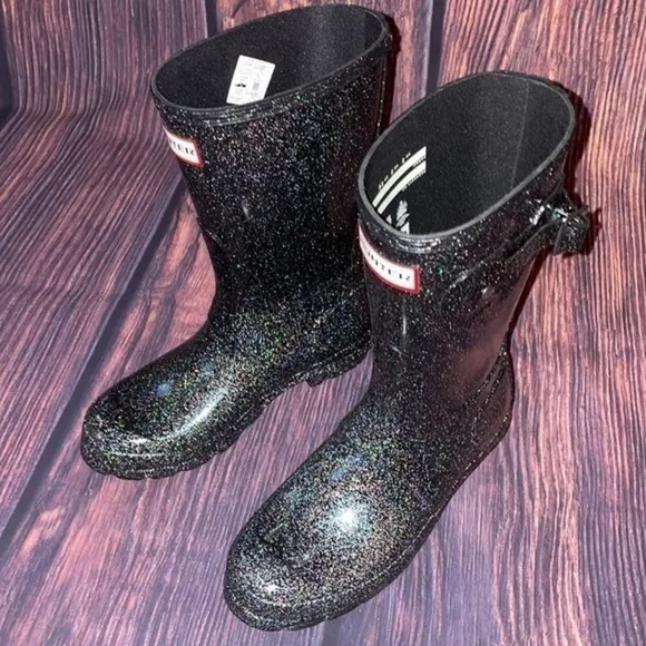 Hunter Glitter Starcloud Womens Rubber Rain Boots