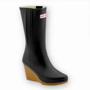 HUNTER Jessica Rubber Wedge Platform Boots