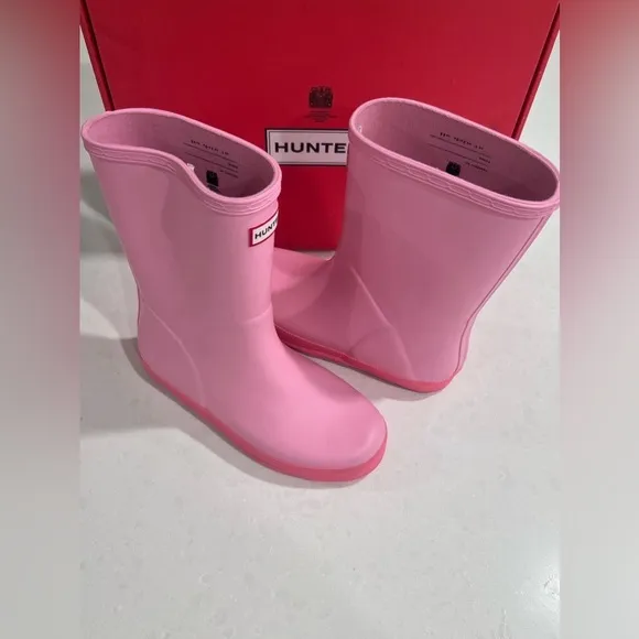 Hunter Kids First Classic Rain Boots Blush Pink Shiver Little Kids 2 M NIB