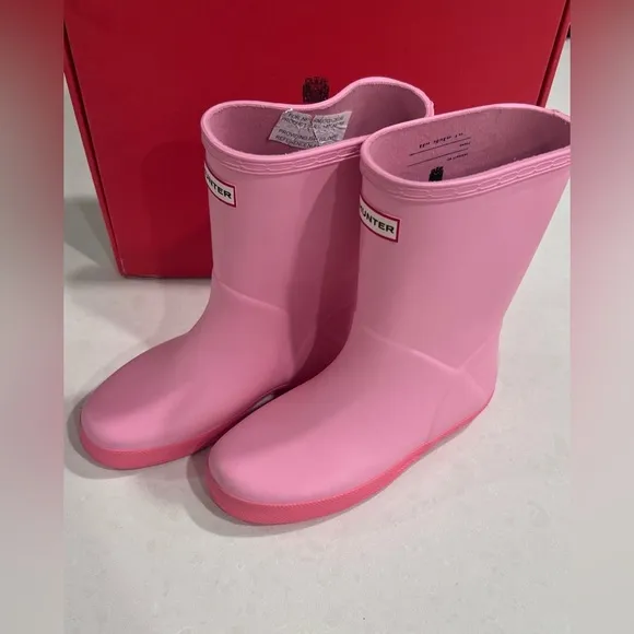 Hunter Kids First Classic Rain Boots Blush Pink Shiver Little Kids 2 M NIB