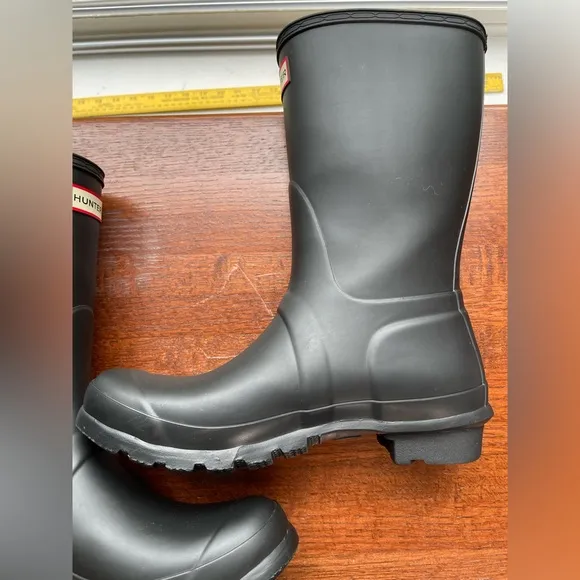 Hunter Original Black Matte Adjustable Rain Rubber Waterproof Boots New Womens 8