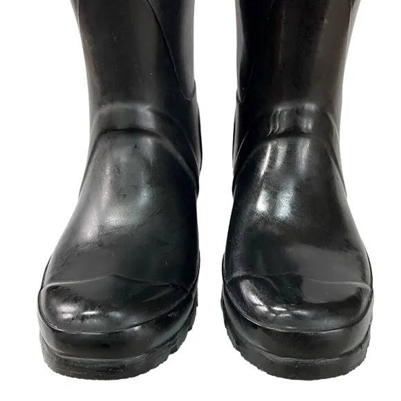 Hunter Original Gloss W23616 Rubber Boots Size Female 6 in Black