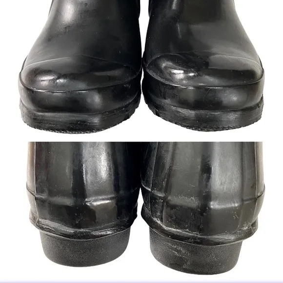 Hunter Original Gloss W23616 Rubber Boots Size Female 6 in Black