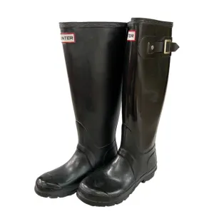 Hunter Original Gloss W23616 Rubber Boots Size Female 6 in Black