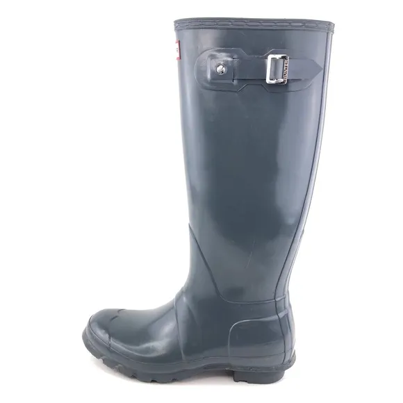 Hunter Original Tall Gloss Rubber Wellington Rain Boots 7