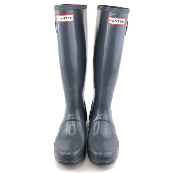 Hunter Original Tall Gloss Rubber Wellington Rain Boots 7