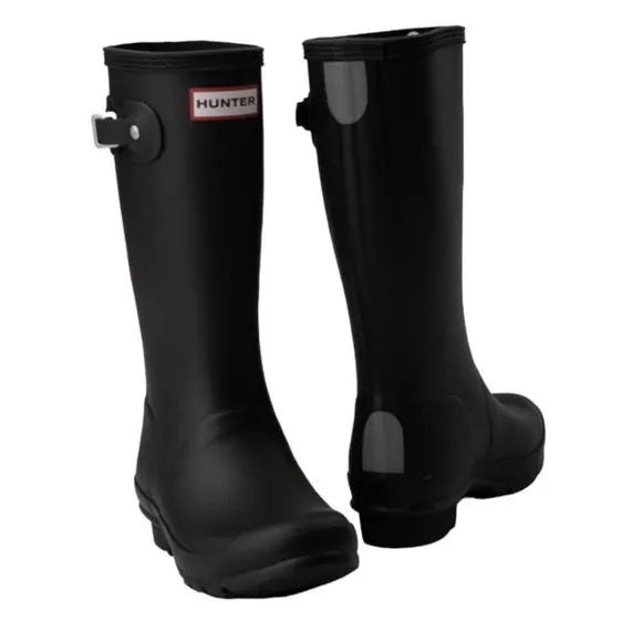 Hunter Rain Boots Kids Classic Original Tall Big Kid Size 3G/2B Matte Black