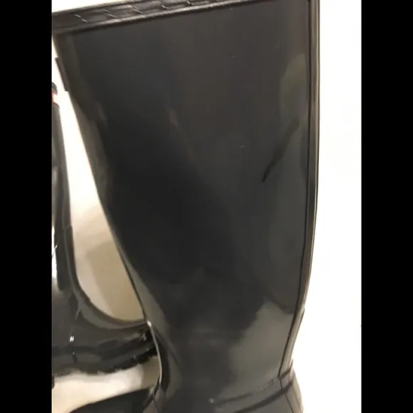 Hunter Rain Boots Original Tall Gloss Rubber Knee High Dark Slate Grey