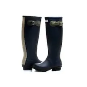 Hunter Women's Black Original Contrast Knee High Rain Boots Size US 5