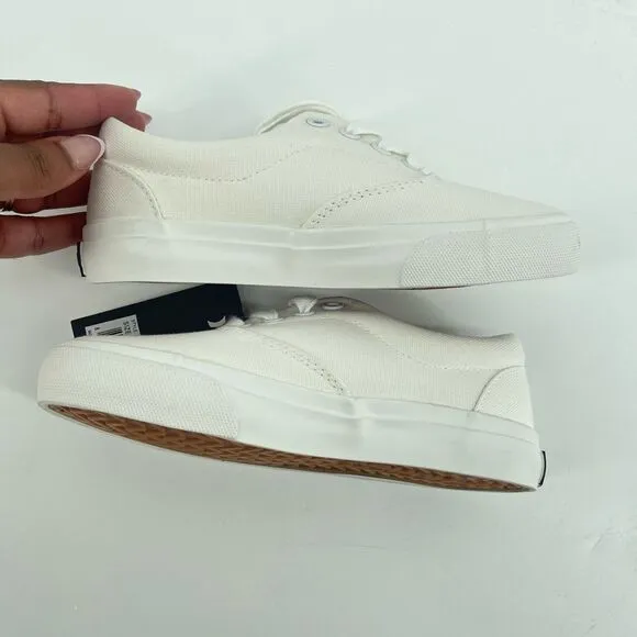 Hurley Marley White Canvas Low Top Sneakers Size 1 Unisex Kids Lace Up Shoes