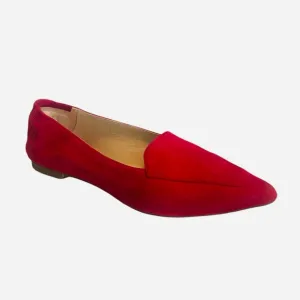 Hush Puppies Hazel Pointe Suede Flat / Loafer, Pink Magenta in Size 8M
