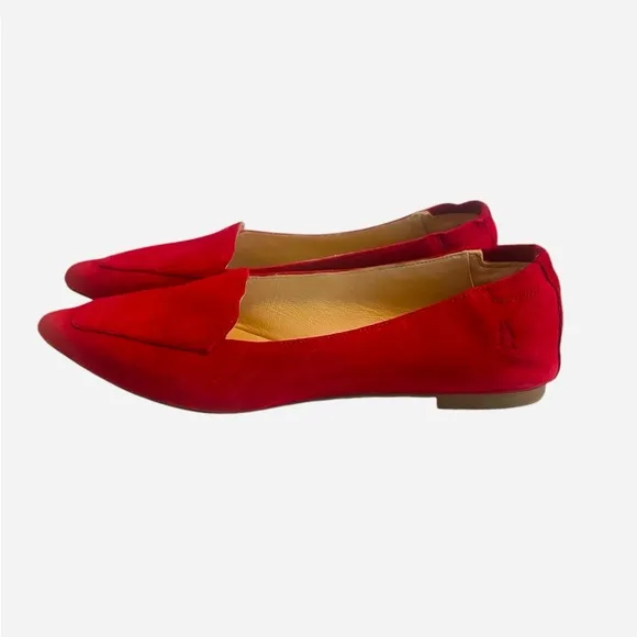 Hush Puppies Hazel Pointe Suede Flat / Loafer, Pink Magenta in Size 8M