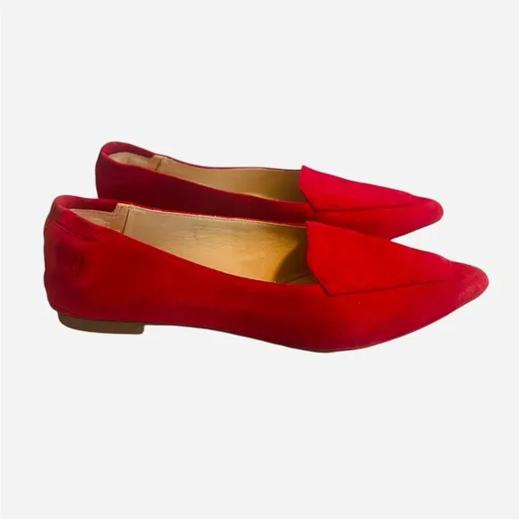 Hush Puppies Hazel Pointe Suede Flat / Loafer, Pink Magenta in Size 8M