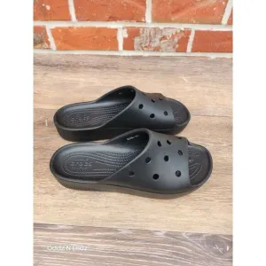 Iconic Crocs Comfort Black Unisex Slide Sandals Rubber Slip-Resistant Size‎ 9