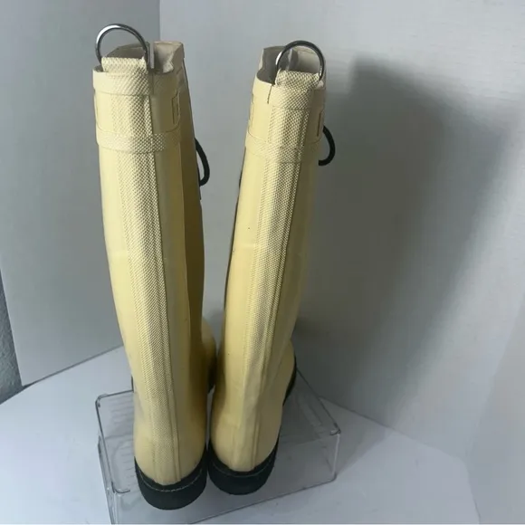 Ilse Jacobsen Hornbaek Handmade Rubber Rain Boots Made in Denmark 40 EU Yellow