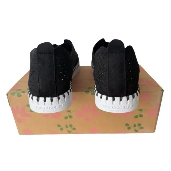ILSE Jacobsen Hornbaek Style Tulip 139 Perforated Black Shoes Women EU 39 US 8.5