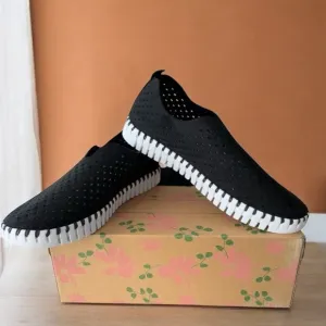 ILSE Jacobsen Hornbaek Style Tulip 139 Perforated Black Shoes Women EU 39 US 8.5