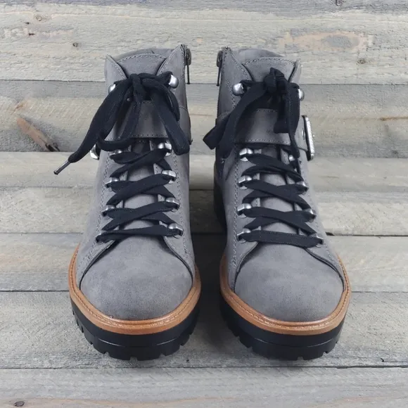 Indigo rd. IrBIS Ankle Boots Gray Lace up/zipper