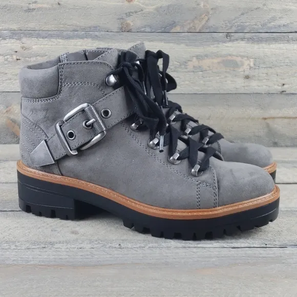 Indigo rd. IrBIS Ankle Boots Gray Lace up/zipper