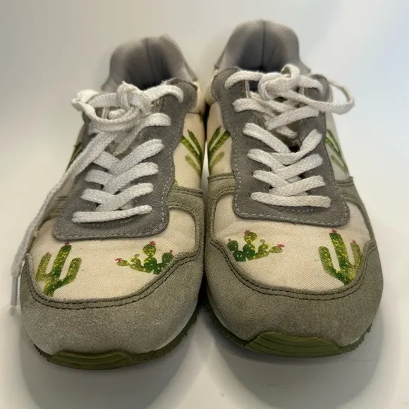 Inkkas Prickly Pear Jogger Shoes Ladies Size Women's Size 8 Cactus Green Leather
