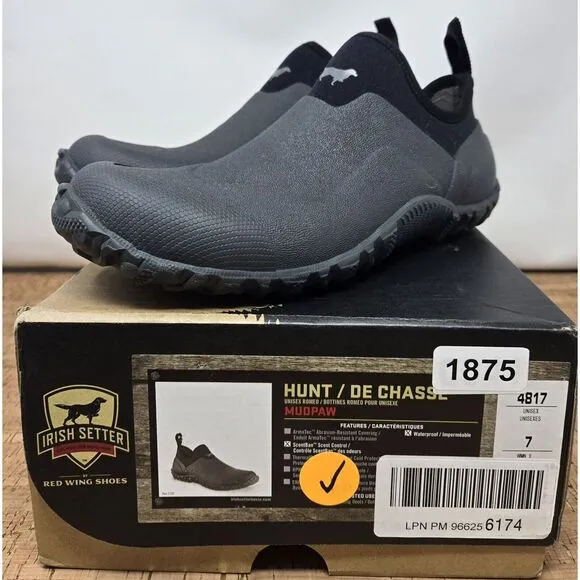Irish Setter Mud Paw Shoes Mens 7 Womens 9 Rubber Low Rise Slip On‎ Hunting