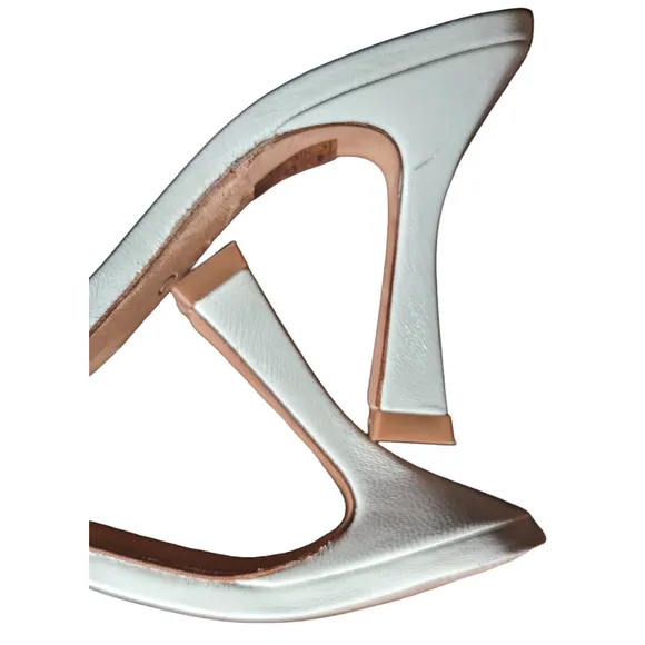 IRO Paris YOLANDA Leather MULES SANDALS Cream Lambskin sz 36 US 5.5 $375