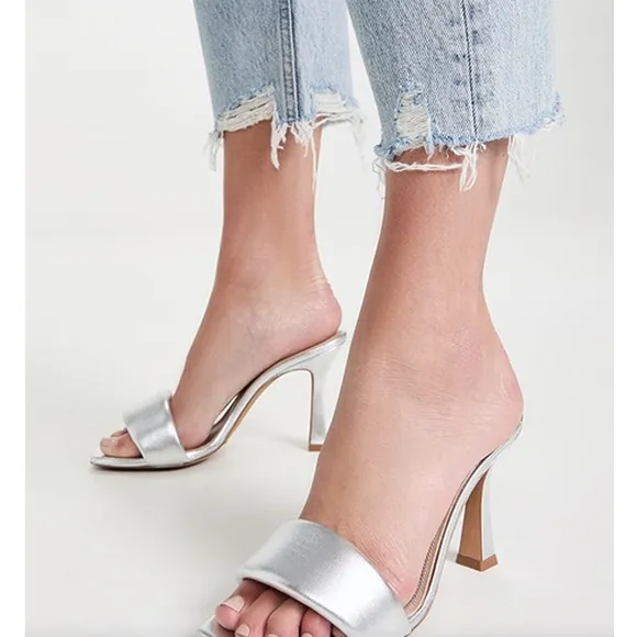 IRO Paris YOLANDA Leather MULES SANDALS Cream Lambskin sz 36 US 5.5 $375