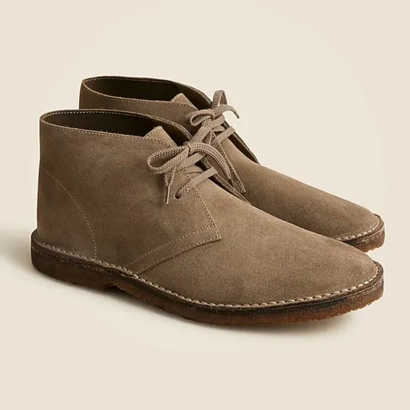 J Crew 1990 MacAlister Suede Lace up Chukka Boots Anchor Gray Italy