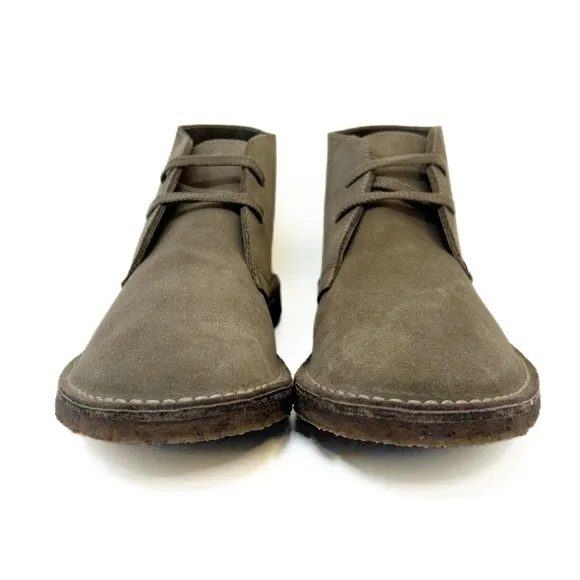 J Crew 1990 MacAlister Suede Lace up Chukka Boots Anchor Gray Italy