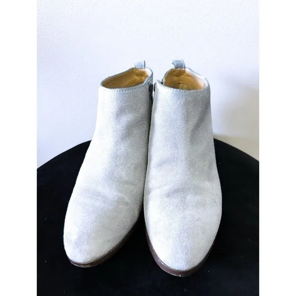 J Crew Sawyer Ankle Boots in Gray Suede