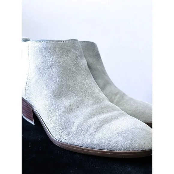 J Crew Sawyer Ankle Boots in Gray Suede