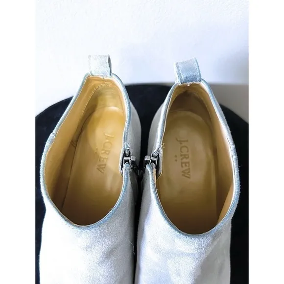 J Crew Sawyer Ankle Boots in Gray Suede