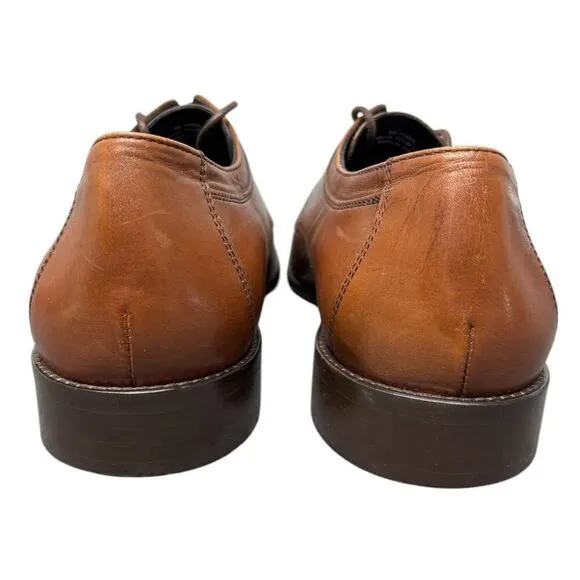 J. Murphy Johnston Murphy Novick Cap Toe Oxford Leather Shoes Cognac Size 11.5