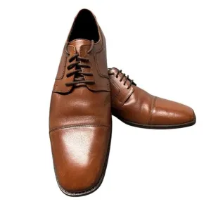 J. Murphy Johnston Murphy Novick Cap Toe Oxford Leather Shoes Cognac Size 11.5