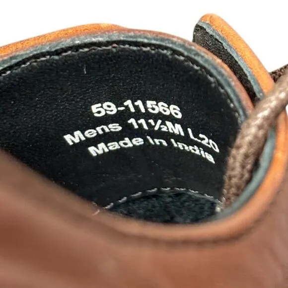 J. Murphy Johnston Murphy Novick Cap Toe Oxford Leather Shoes Cognac Size 11.5