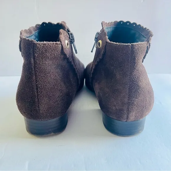 Jack Rogers Brown Suede Ankle Booties Size 7
