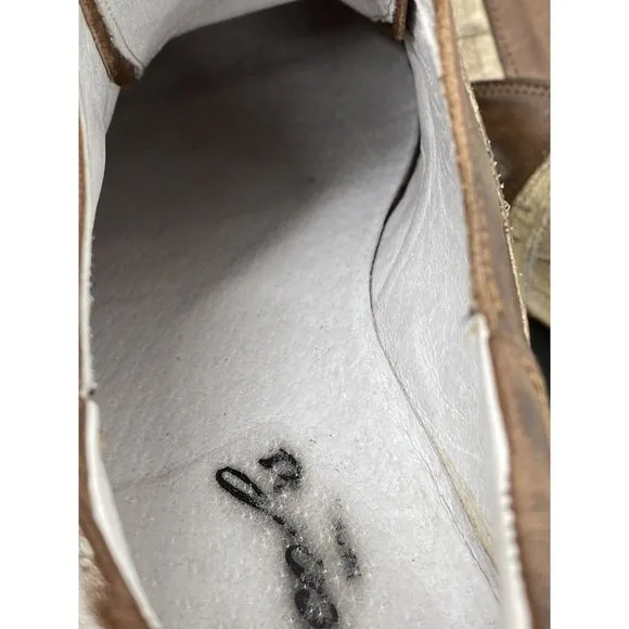 Jacob’s Velcr-o Strap-ons Bicolor Leather Shoes Hand Made In Italy Size 43 (F2)
