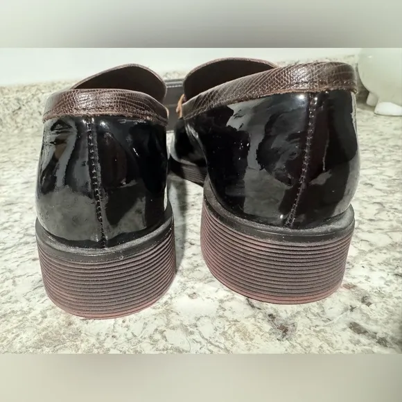 Jeffery Campbell Lenna Penny Loafer In Brown Exotic Combo Leather Size 8