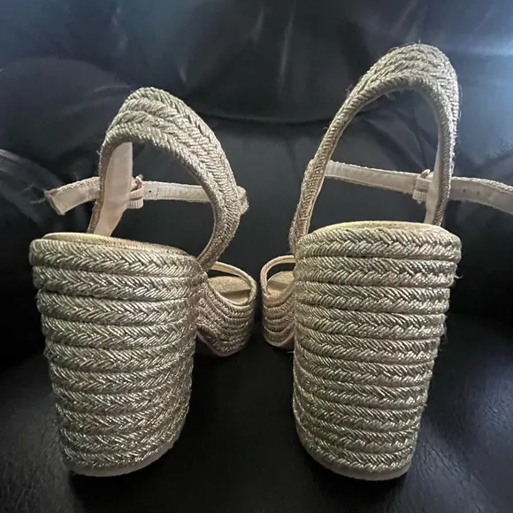 Jeffrey Campbell Asueto raffia platform espadrille EU size 40